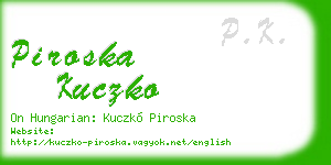 piroska kuczko business card